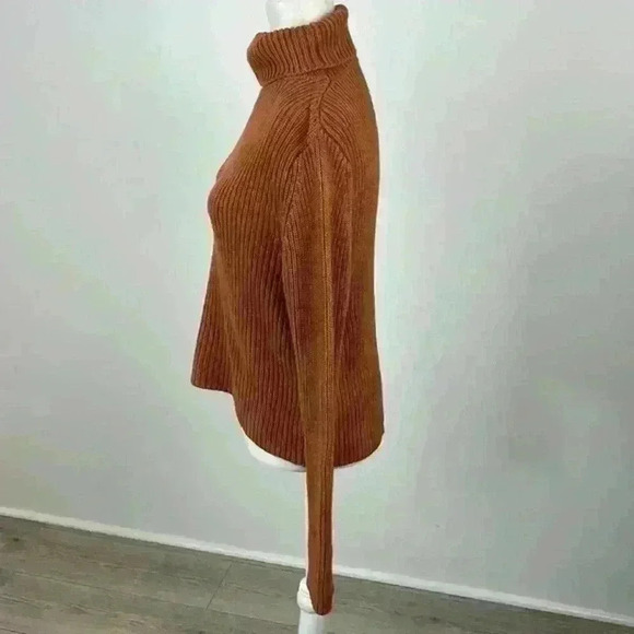 Don’t Ask Why Orange Turtleneck Knit Sweater Size OSFM - Picture 3 of 8